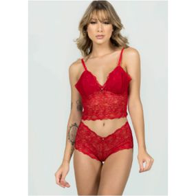 Conjunto Cropped Calesson (DR4518) - Vermelho - lojaSeduzir.com.br Sex Shop e Lingerie Sensual em BH