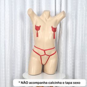 Cinta Liga Aberta (LG004) - Vermelho - Loja Seduzir - Sex Shop e Lingerie Sensual em BH