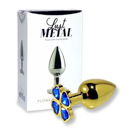 *Plug Metálico Com Pedra Variadas Flower (LM09) - Dourado - Loja Seduzir - Sex Shop e Lingerie Sensual em BH