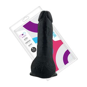 Prótese 11x12cm Com Ventosa e Escroto (SSV023) - Preta - lojaSeduzir.com.br Sex Shop e Lingerie Sensual em BH