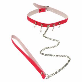 *Coleira Com Guia Brasil Fetiche (CGR05-ST528) - Rosa - lojaSeduzir.com.br Sex Shop e Lingerie Sensual em BH