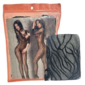 Macacão Listrado (SX119) - Preto - lojaSeduzir.com.br Sex Shop e Lingerie Sensual em BH