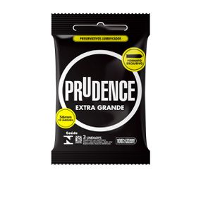 Preservativo Prudence Extra Grande 3un (00382) - Padrão - Pura audácia - Sex Shop online discreta em BH