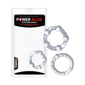 *Kit Com 3 Aneis Peniano Power Plus SI (1265) - Translúc... - Pura audácia - Sex Shop online discreta em BH