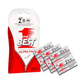 *Preservativo The Best Ultra Fino 3un (15008) - Padrão - Pura audácia - Sex Shop online discreta em BH