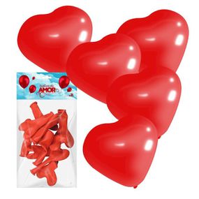 Balões do Amor Formato Coração 10un (16372-ST836) - Vermelh... - Pura audácia - Sex Shop online discreta em BH