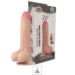 Prótese 13x12cm Com Ventosa e Escroto SI -(6010) - Bege - Pura audácia Sex Shop discreta em BH
