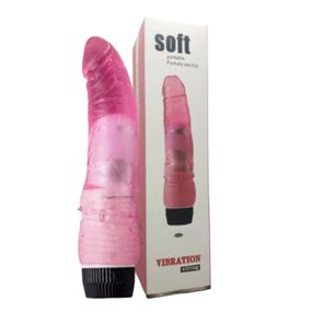 .Prótese 17x14cm Com Vibro SI (6791) - Rosa - Pura audácia Sex Shop discreta em BH