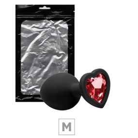 Plug Silicone M Preto Base Formato de Coração SI (7206P) - P... - Pura audácia Sex Shop discreta em BH