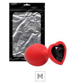 Plug Silicone M Vermelho Base Formato de Coração SI (7206V) ... - Pura audácia Sex Shop discreta em BH