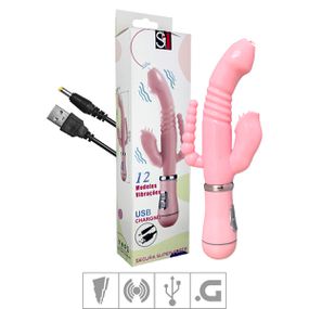 Vibrador Ponto G Recarregável SI (7581) - Rosa - Pura audácia - Sex Shop online discreta em BH