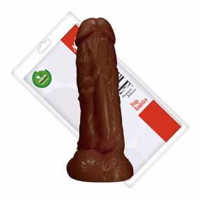 Prótese 16x15cm Com Escroto (ADAO07) - Marrom - Pura audácia Sex Shop discreta em BH