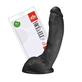 Prótese 18x15cm Com Escroto (ADAO08) - Preto - Pura audácia - Sex Shop online discreta em BH
