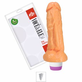 Prótese 15x17cm Com Vibro e Escroto (ADAO19) - Bege - Pura audácia - Sex Shop online discreta em BH