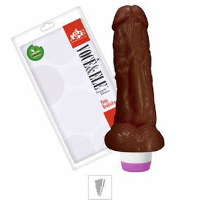 Prótese 15x17cm Com Vibro e Escroto (ADAO19) - Marrom - Pura audácia - Sex Shop online discreta em BH