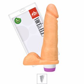 Prótese 17x16cm Com Vibro e Escroto (ADAO20) - Bege - Pura audácia - Sex Shop online discreta em BH