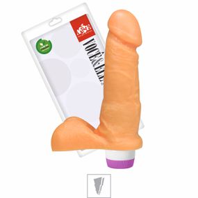 Prótese 14x14cm Com Vibro e Escroto (ADAO21) - Bege - Pura audácia - Sex Shop online discreta em BH
