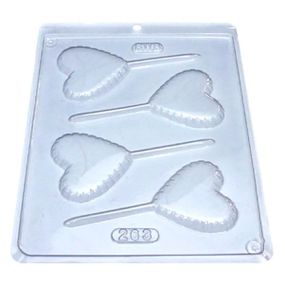 Forma Acetato Formato Pirulito de Coração 1un (BW263) - Tran... - Pura audácia Sex Shop discreta em BH