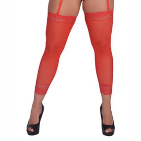 *Meia 7/8 Com Renda Califórnia (CF0101) - Vermelho - Pura audácia - Sex Shop online discreta em BH