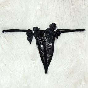 *Calcinha Amor Detalhe em Strass (CF602) - Preto - Pura audácia - Sex Shop online discreta em BH