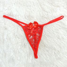 *Calcinha Amor Detalhe em Strass (CF602) - Vermelho - Pura audácia - Sex Shop online discreta em BH