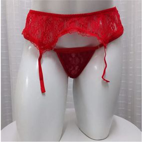 *Cinta Liga Rendada (DM191) - Vermelho - Pura audácia Sex Shop discreta em BH