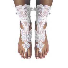 *Sapatilha Romana Rendada (DM5003) - Branco - Pura audácia - Sex Shop online discreta em BH