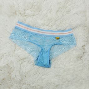 Calcinha Renda Cós Bicolor (DR0045) - Azul - Pura audácia - Sex Shop online discreta em BH