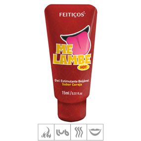 Gel Comestível Me Lambe Hot 15ml (FE9893) - Cereja - Pura audácia Sex Shop discreta em BH
