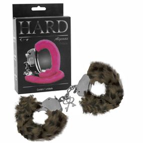 Algema em Metal Com Pelúcia Hard (HA109P) - Onça - Pura audácia - Sex Shop online discreta em BH