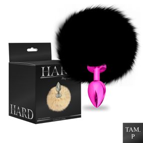Plug Metálico PomPom Escuro Hard (HA115) - Rosa - Pura audácia - Sex Shop online discreta em BH