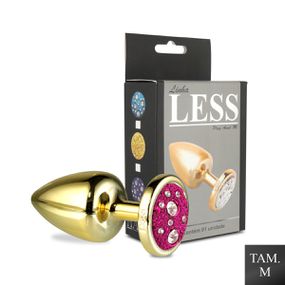 Plug de Plástico M Less Dourado Com Pedras Cravejadas (HA144... - Pura audácia Sex Shop discreta em BH