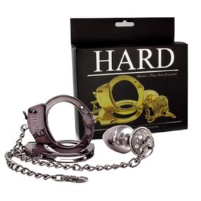 Kit Algema e Plug Cravejado P (HA146) - Onix - Pura audácia - Sex Shop online discreta em BH