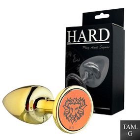 Plug de Metal G Signos Leão (HA164LE). - Dourado - Pura audácia Sex Shop discreta em BH