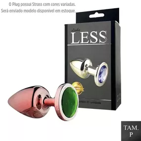 Plug de Plástico P Com Pedras Variadas (HA191) - Rosê - Pura audácia Sex Shop discreta em BH