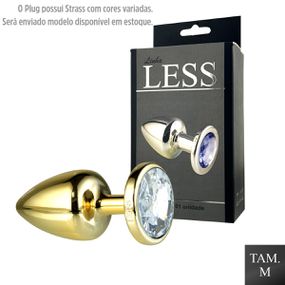 Plug Less M Com Pedras Variadas (HA192) - Dourado - Pura audácia - Sex Shop online discreta em BH