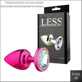 Plug de Plástico M Less Com Pedras Variadas (HA192) - Rosa - Pura audácia - Sex Shop online discreta em BH