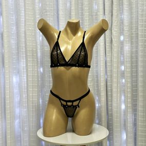 Conjunto Glamourosa Íntima Delas (ID1081) - Preto - Pura audácia Sex Shop discreta em BH