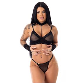 Conjunto Atraente (ID1126) - Preto - Pura audácia Sex Shop discreta em BH