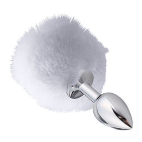 Plug Metálico P Com PomPom VP (PL012P) - Branco - Pura audácia Sex Shop discreta em BH