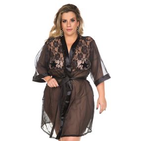 *Robe Luxo Plus Size (PS2082) - Preto - Pura audácia - Sex Shop online discreta em BH