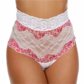 *Calcinha Blogueira (PS6118) - Branco com Rosa - Pura audácia - Sex Shop online discreta em BH