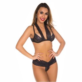 *Conjunto Renda Chick (PS8345) - Preto - Pura audácia - Sex Shop online discreta em BH