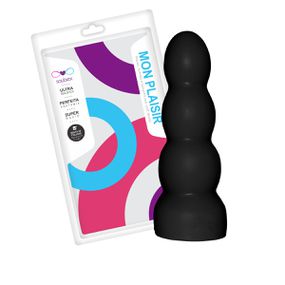 Plug Com Três Esferas 15x19cm (SSP004) - Preto - Pura audácia - Sex Shop online discreta em BH