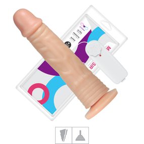 Prótese 20x17cm Com Vibro e Ventosa (SSV013V-16962) - Bege - Pura audácia - Sex Shop online discreta em BH