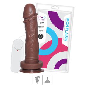 Prótese 16x13cm Com Vibro e Ventosa (SSV035V) - Marrom - Pura audácia - Sex Shop online discreta em BH