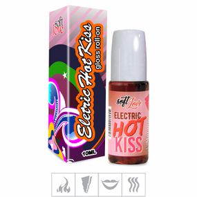 **Gloss Roll-On Eletric Hot Kiss 10ml (ST150) - Morango c/ C... - Pura audácia - Sex Shop online discreta em BH