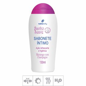 *Sabonete Íntimo Banho Suave 130ml (ST182) - Morango c/ Cham... - Pura audácia - Sex Shop online discreta em BH