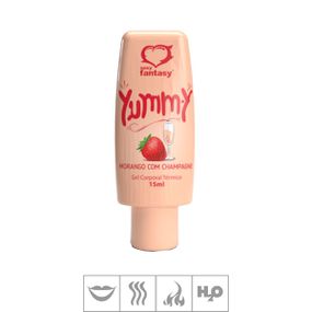 Gel Comestível Yummy Hot 15ml (ST592) - Morango c/ Champagne - Pura audácia Sex Shop discreta em BH