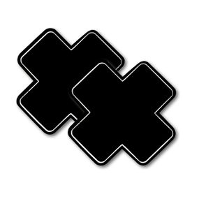 Tapa Mamilo Em X 50 Tons (TO111-ST661) - Preto - Pura audácia Sex Shop discreta em BH